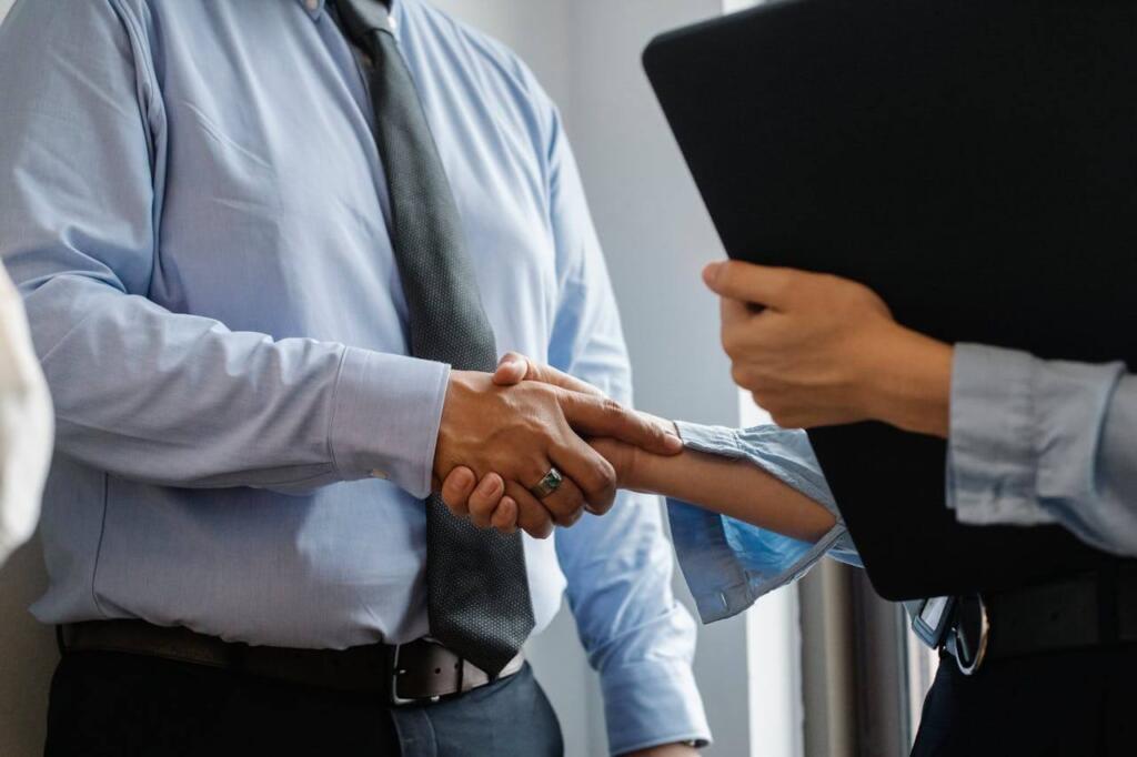 Managers handshake.