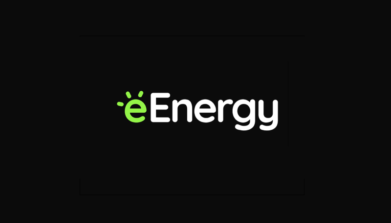 e-energy logo black background.
